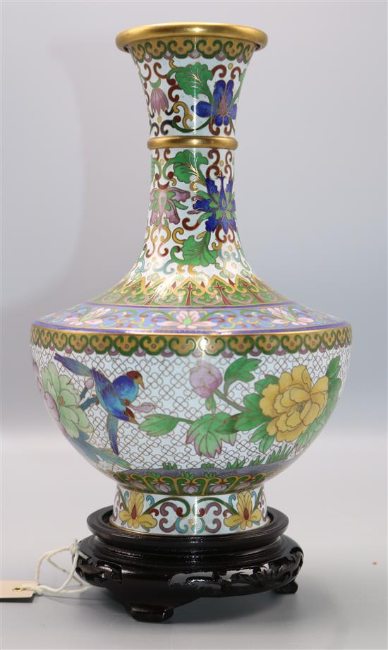 Modern cloisonnse vase